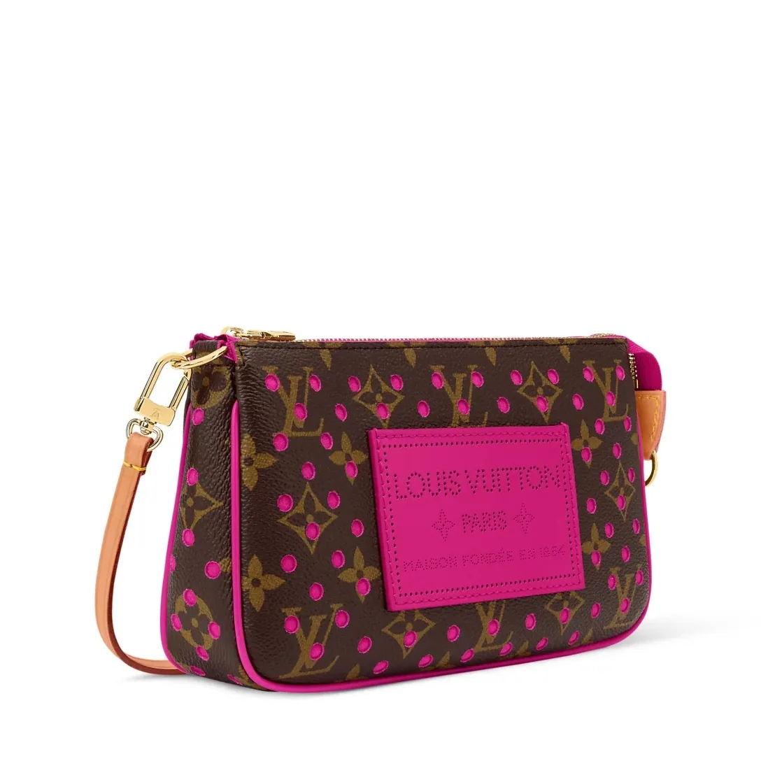 Louis Vuitton Pochette Accessoires Shoulder Bag / Monogram Perfo in Pop Crush Gold Hardware