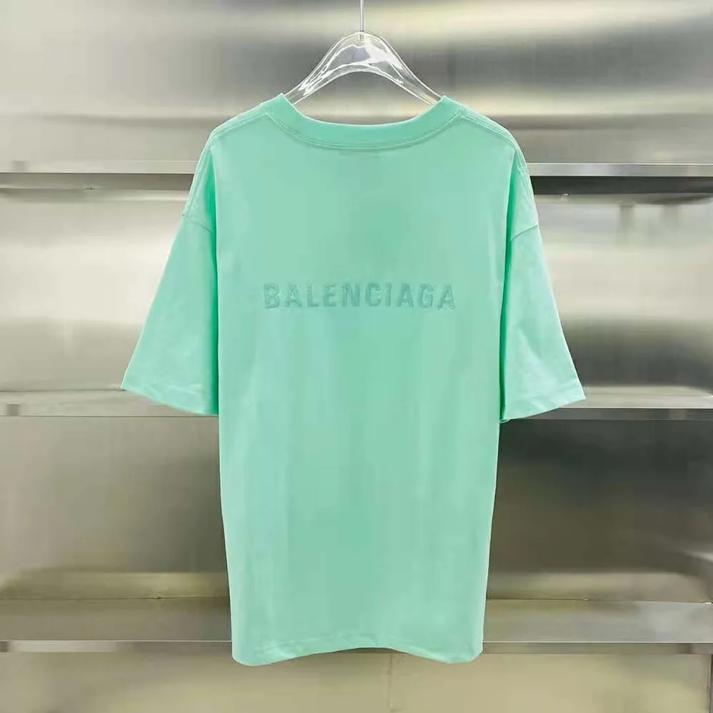 Balenciaga Logo T-shirt Medium Fit in Green for Men Balenciaga Logo T-shirt Medium Fit in Green for Men