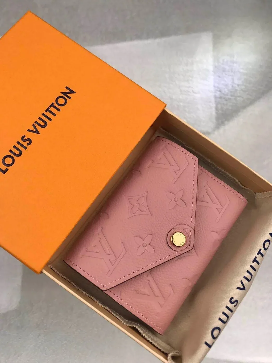 Louis Vuitton Victorine Wallet Monogram Empreinte Pink Louis Vuitton Victorine Wallet Monogram Empreinte Pink