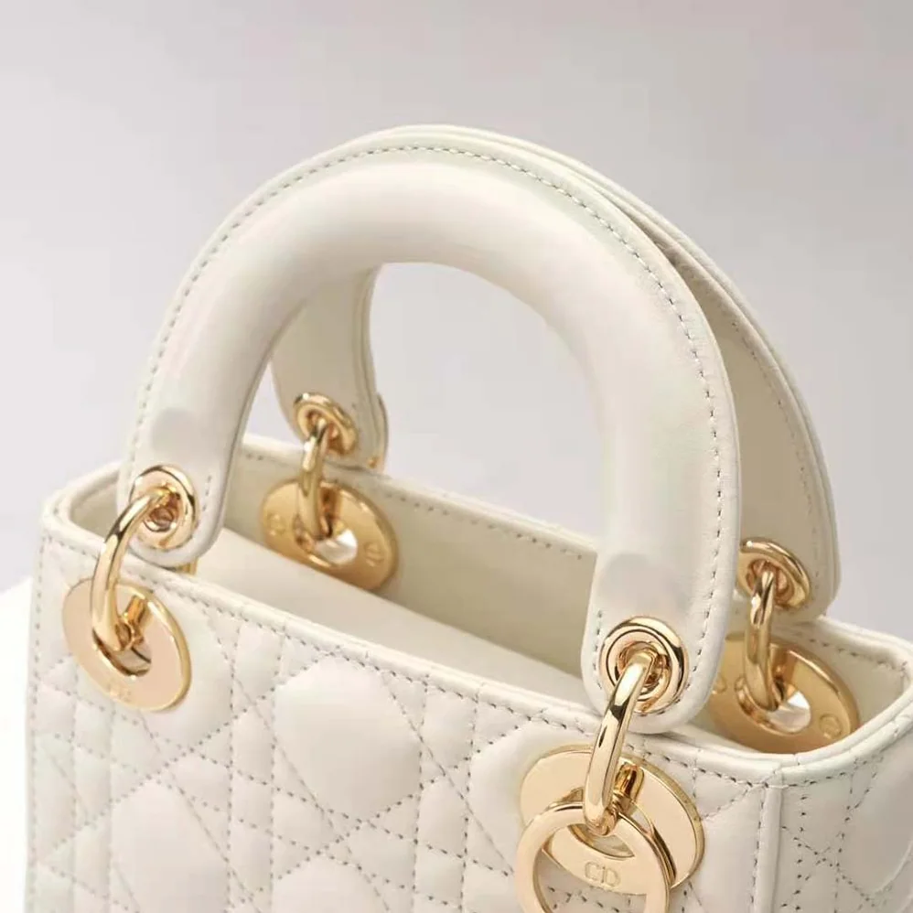 Dior Mini Lady Dior Bag Latte Cannage Lambskin for Women Dior Mini Lady Dior Bag Latte Cannage Lambskin for Women