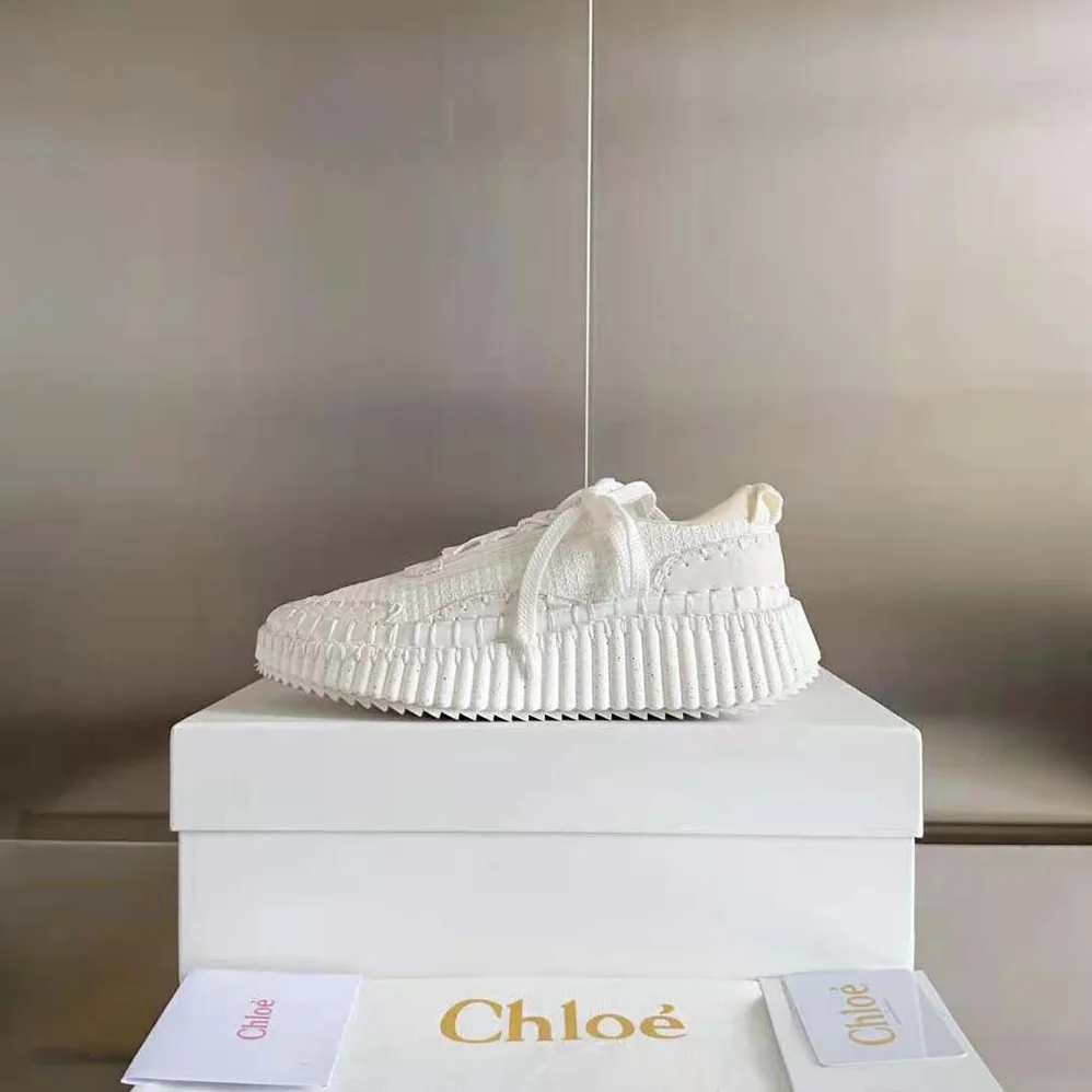 Chloe Nama Sneaker for Unisex in White Chloe Nama Sneaker for Unisex in White