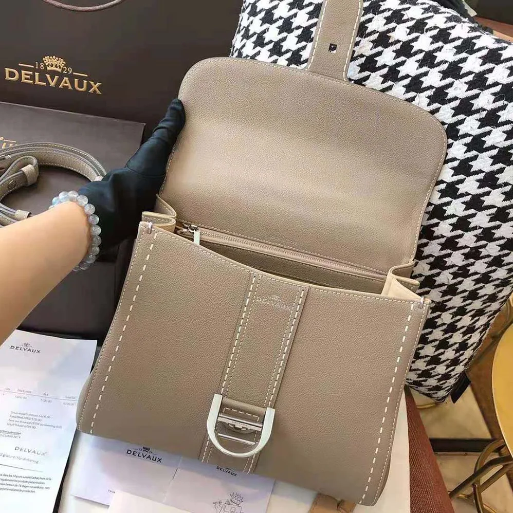 Delvaux Brillant MM Surpique in Rodeo Calf for Women in Brown Delvaux Brillant MM Surpique in Rodeo Calf for Women in Brown