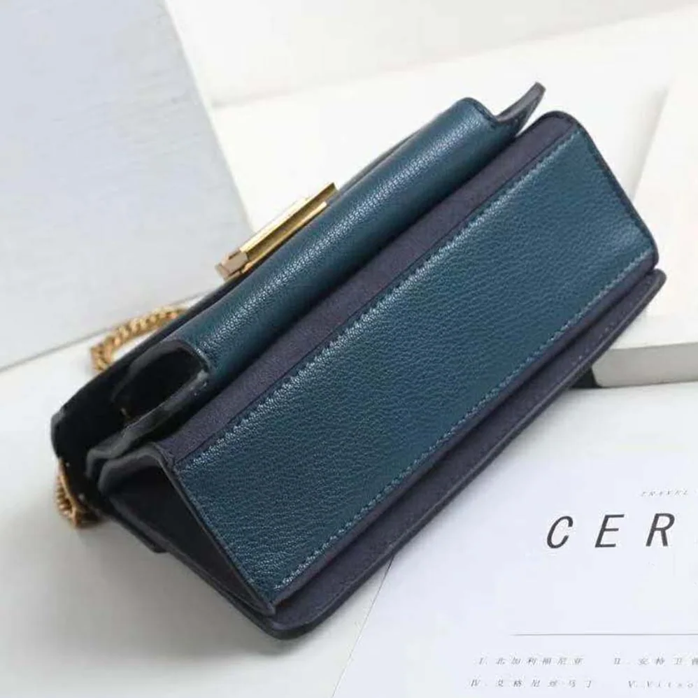 Givenchy Two-Toned Medium GV3 Bag Leather and Suede for Women in Blue Givenchy Two-Toned Medium GV3 Bag Leather and Suede for Women in Blue