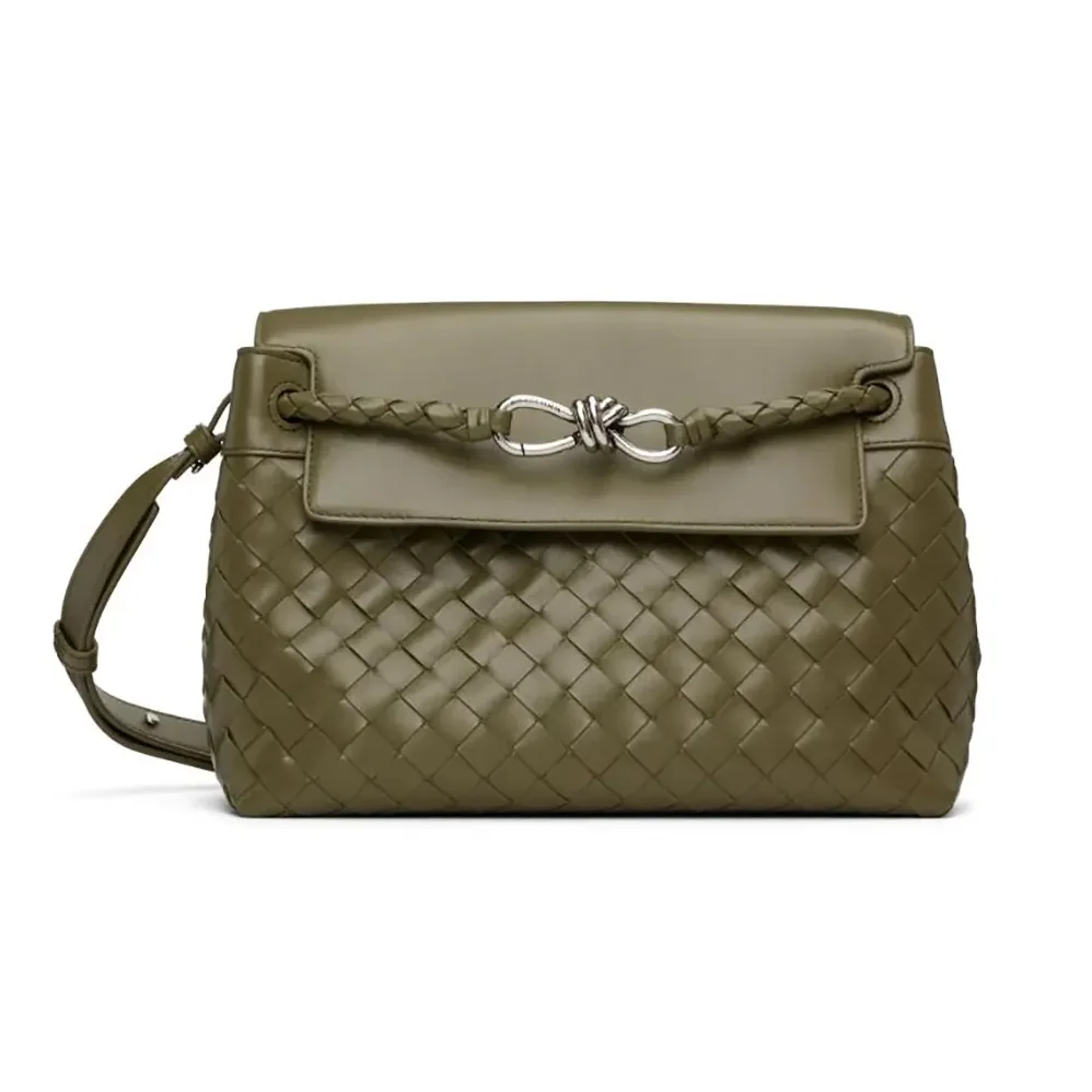 Bottega Veneta Small Andiamo Messenger for Unisex in Dark Green Bottega Veneta Small Andiamo Messenger for Unisex in Dark Green