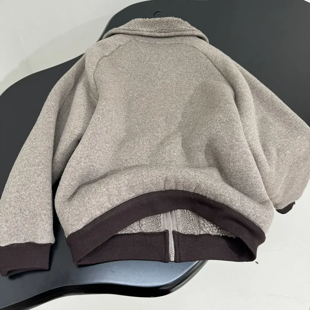 Miu Miu Cotton Fleece Zipper Blouson Jacket for Women Miu Miu Cotton Fleece Zipper Blouson Jacket for Women