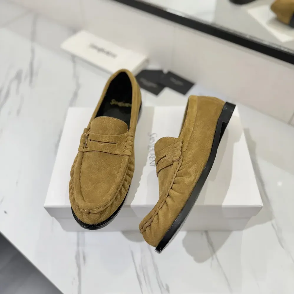 Saint Laurent YSL Le Loafer Supple in Suede for Unisex in Brown Saint Laurent YSL Le Loafer Supple in Suede for Unisex in Brown