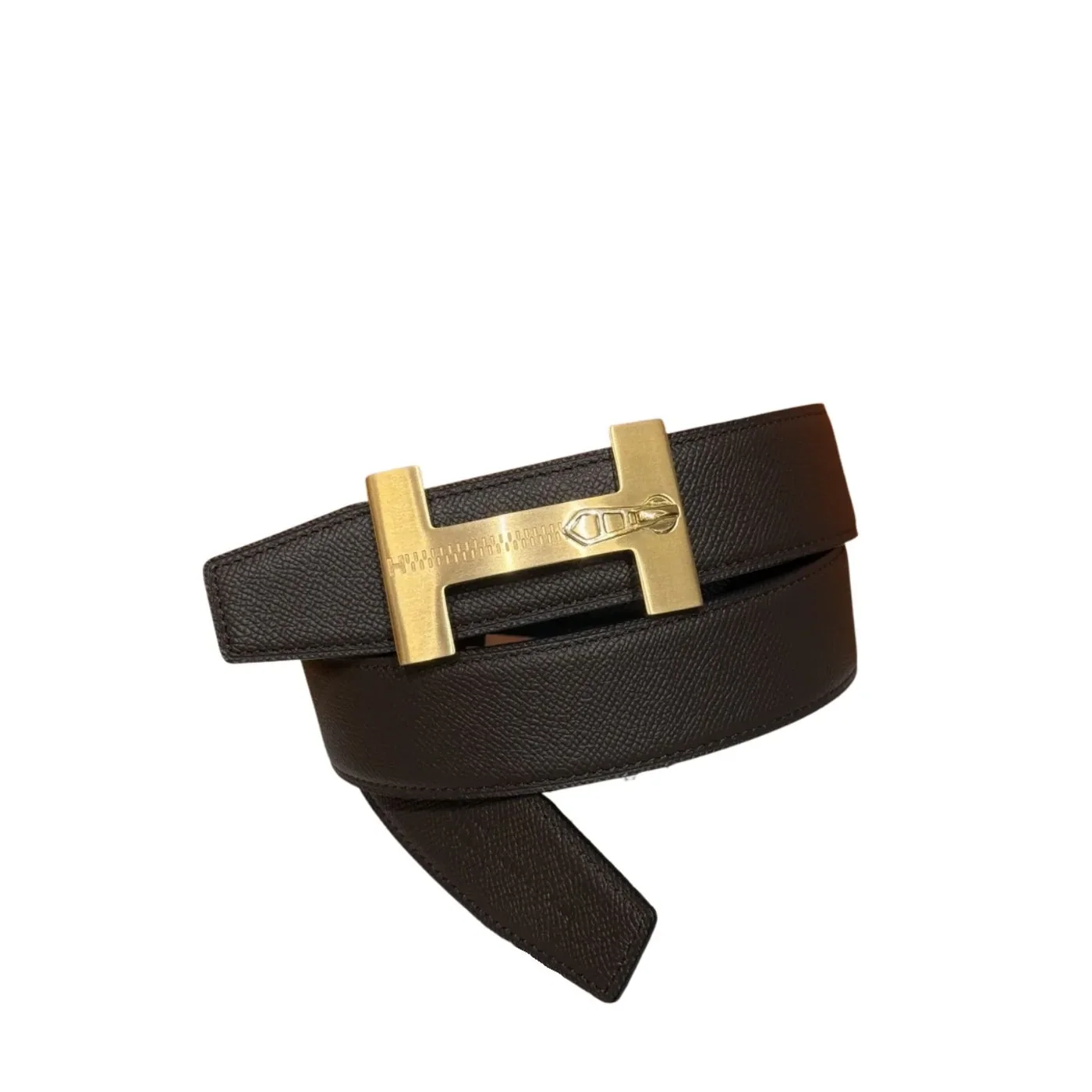 Hermès H-Zip Reversible Belt Dark Brown & Black Hermès H-Zip Reversible Belt Dark Brown & Black
