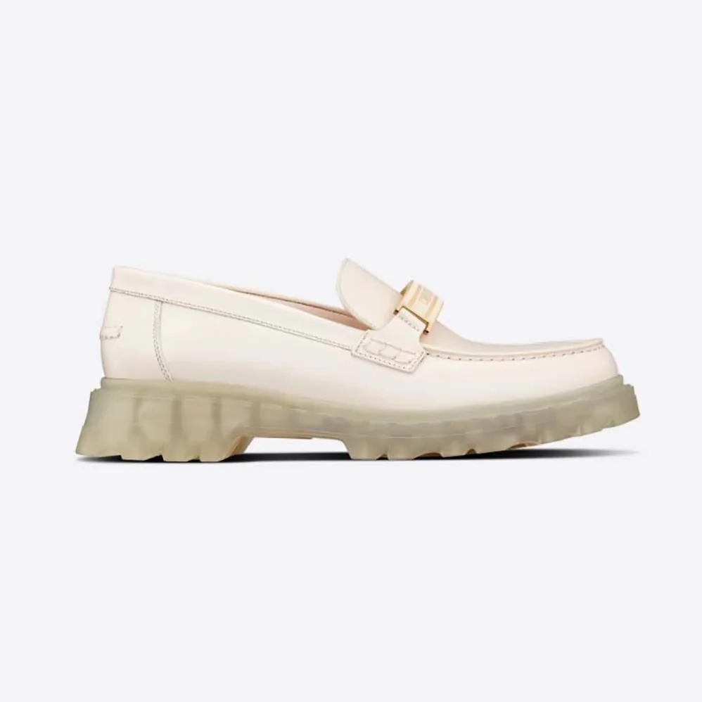 Dior Code Loafer White Brushed Calfskin for Women Dior Code Loafer White Brushed Calfskin for Women