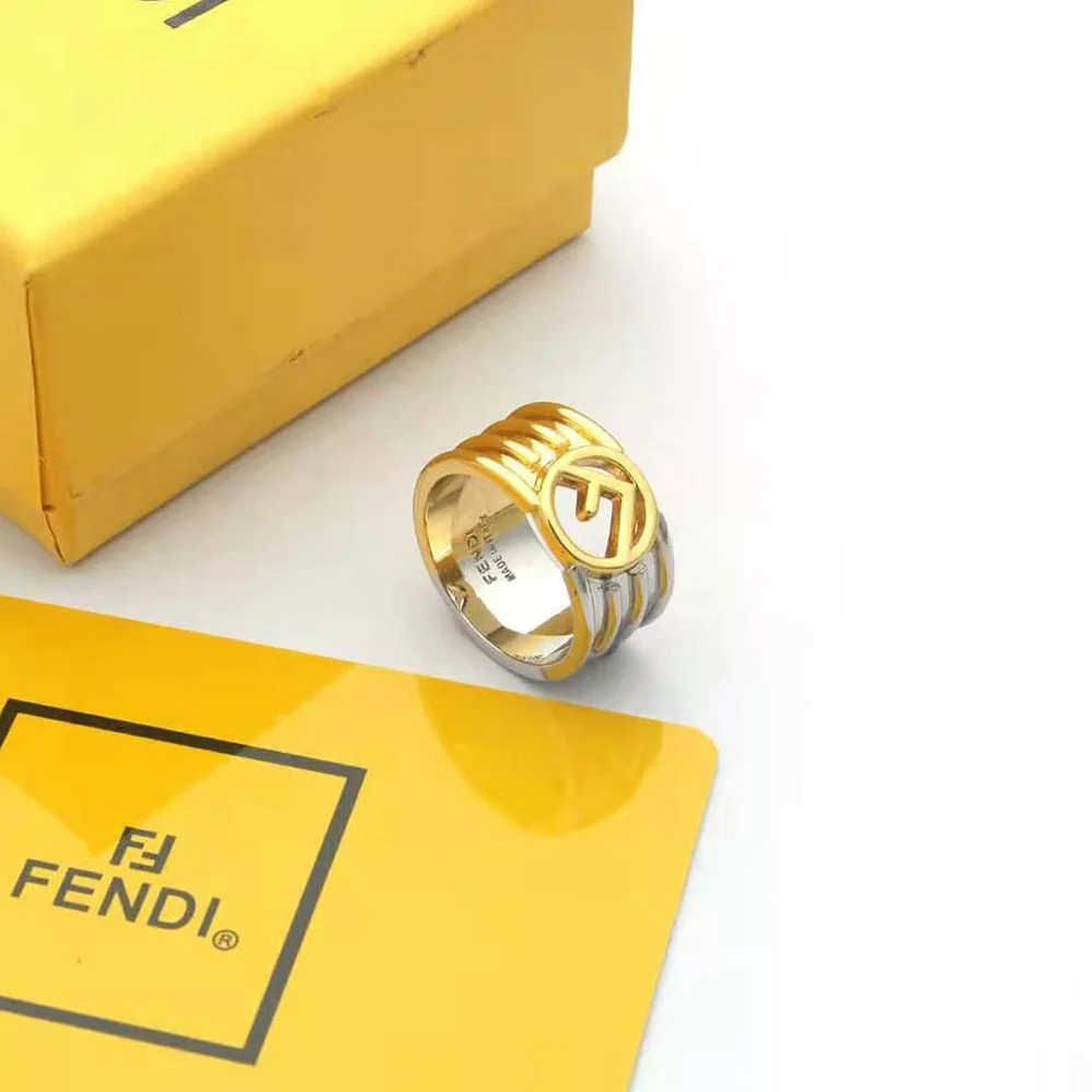 Fendi F is Fendi Gold and Palladium Ring for Women