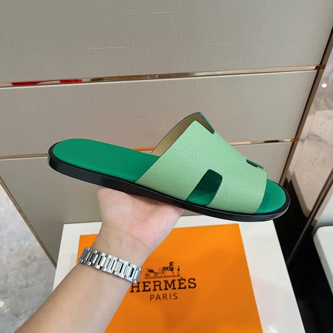 Hermes Izmir Sandals Green Hermes Izmir Sandals Green
