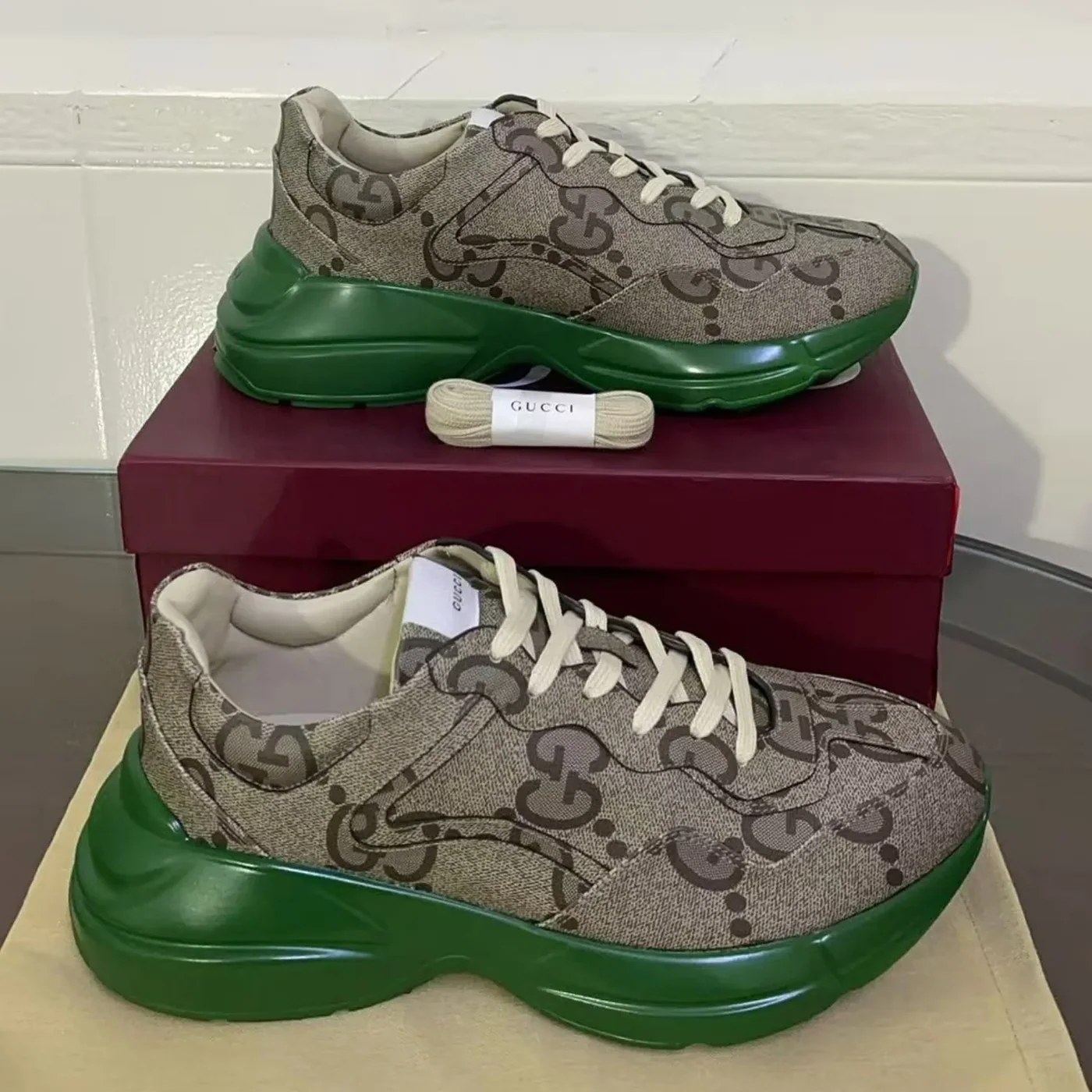 Gucci GG 100 Rhyton Sneaker Green
