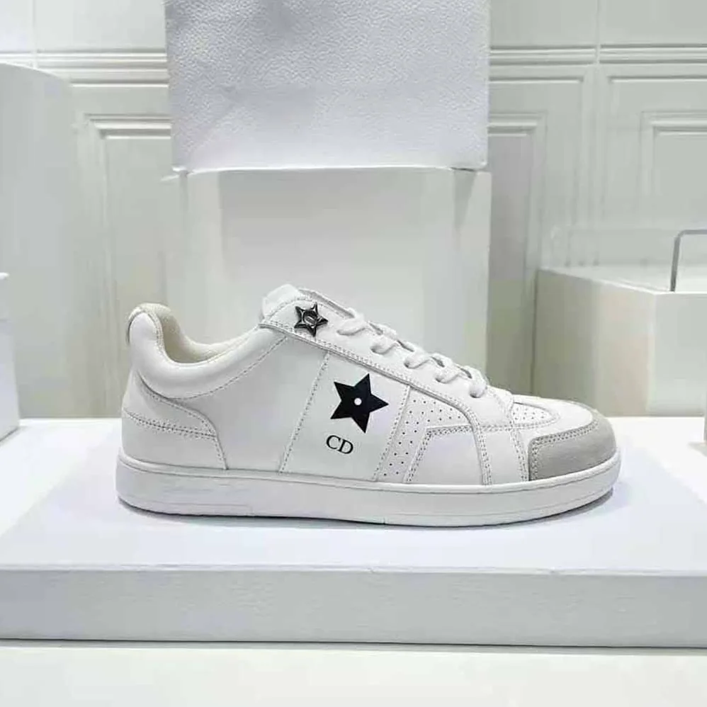 Dior Star Sneaker White Calfskin and Suede for Women Dior Star Sneaker White Calfskin and Suede for Women