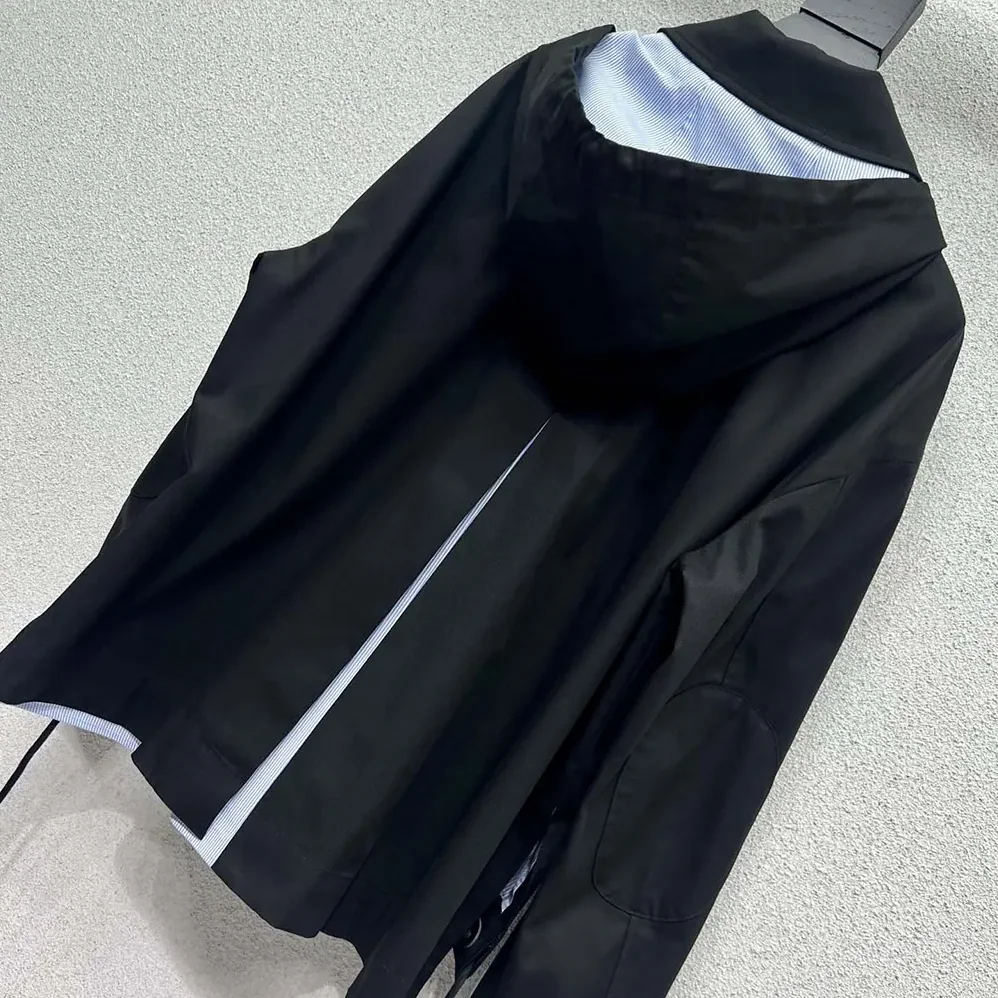 Loewe Hooded Parka in Cotton for Men in Black