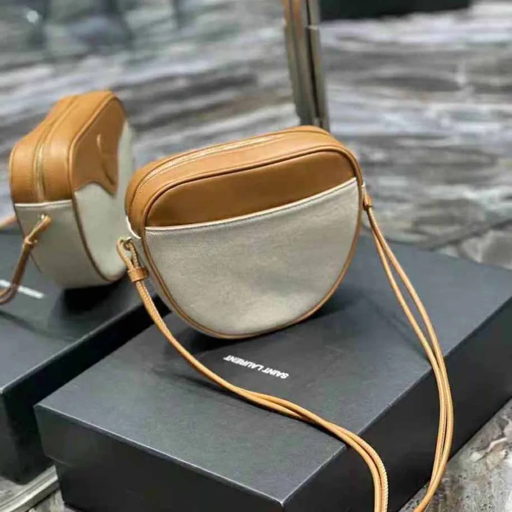 Saint Laurent YSL Monogramme Coeur Bag in Canvas and Vintage Leather for Women