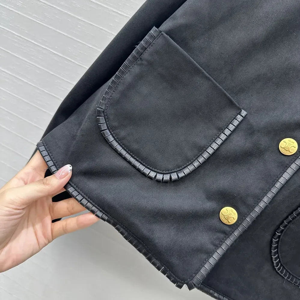 Celine Straight Blouson Jacket In Suede for Women Celine Straight Blouson Jacket In Suede for Women