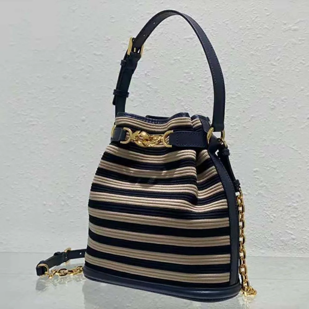 Dior Medium C'est Dior Bag Natural and Denim Blue Marinière Raffia for Women