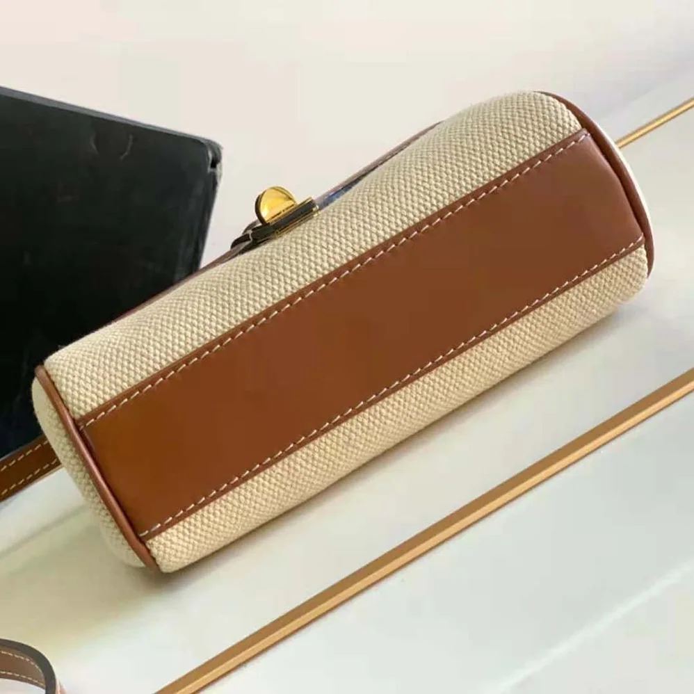 Celine Mini Soft 16 in Textile and Calfskin for Women in Beige
