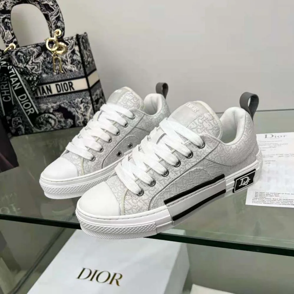 Dior B23 Skater Sneaker Cream Dior Oblique Jacquard for Men