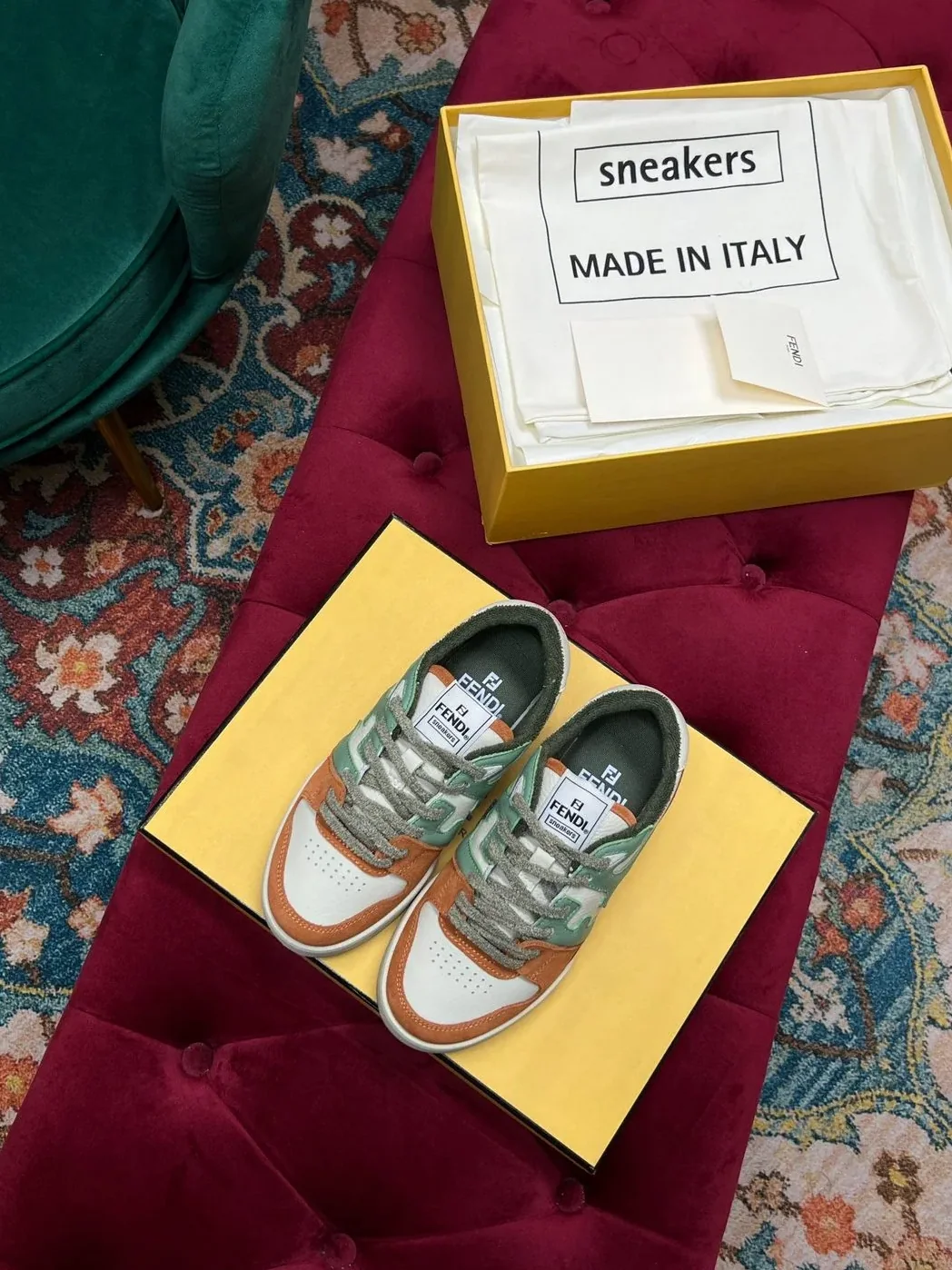 Fendi Match Low Tops In Amaranth 8E8252AI1NF1H1E