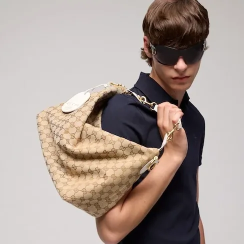 Gucci Brera Medium Crossbody Bag / Sand/ Dark Brown Gold Hardware A00B4O FAFV9 9664 Gucci Brera Medium Crossbody Bag / Sand/ Dark Brown Gold Hardware A00B4O FAFV9 9664
