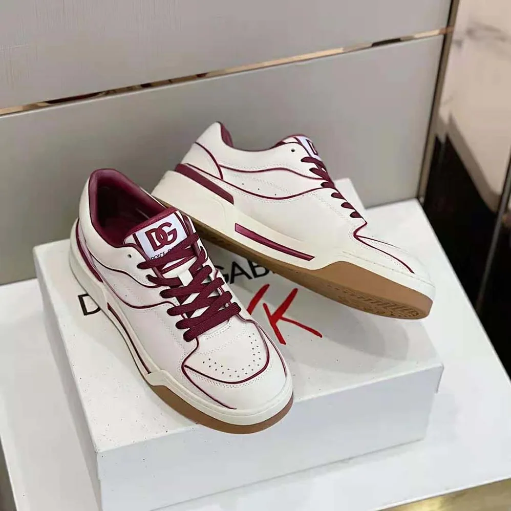 Dolce Gabbana D&G Calfskin Nappa New Roma Sneakers for Unisex in Red Dolce Gabbana D&G Calfskin Nappa New Roma Sneakers for Unisex in Red