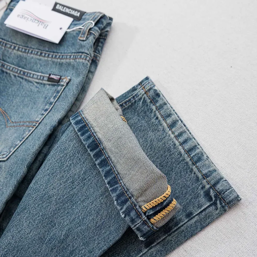 Balenciaga Regular Fit Jeans in Dirty Vintage Blue for Women Balenciaga Regular Fit Jeans in Dirty Vintage Blue for Women