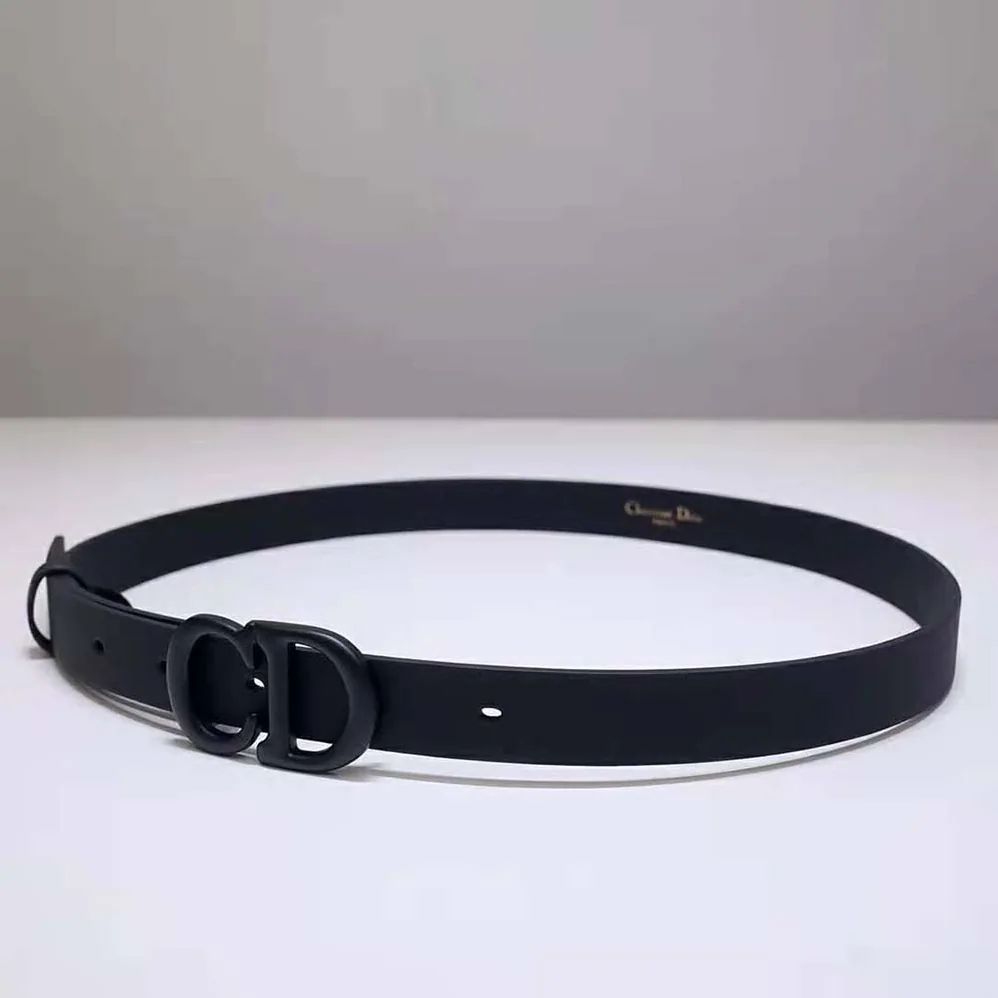 Dior Saddle Belt Black Matte Calfskin 20 MM for Women