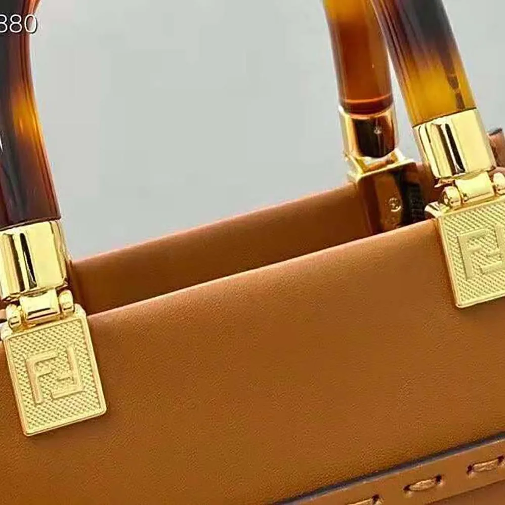 Fendi Mini Sunshine Shopper Dark Brown Leather Mini for Women in bag Fendi Mini Sunshine Shopper Dark Brown Leather Mini for Women in bag