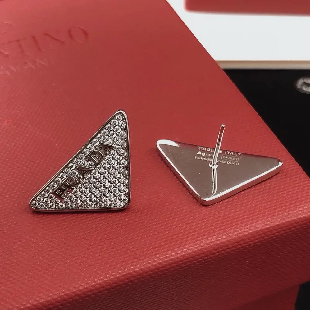Prada Crystal Logo Jewels Earring for Women