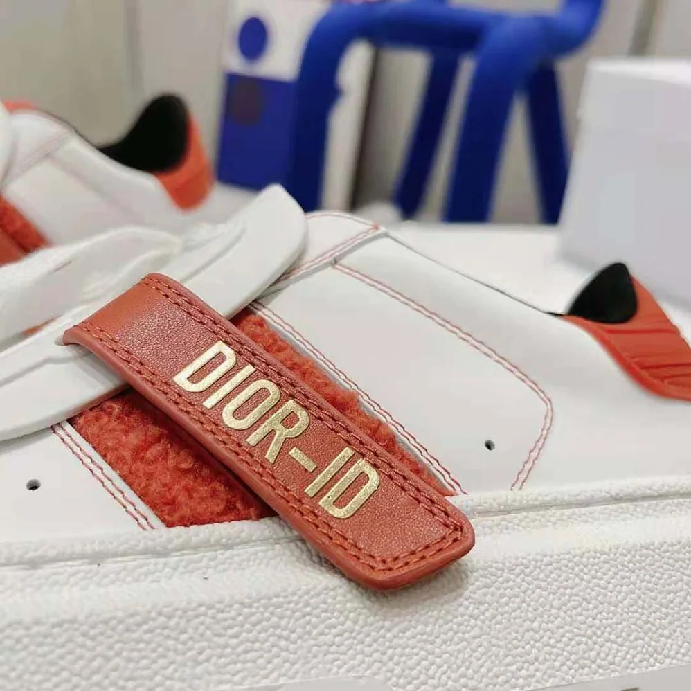 Dior Dior-id Sneaker White Calfskin Terry Cotton for Women in Pink Dior Dior-id Sneaker White Calfskin Terry Cotton for Women in Pink