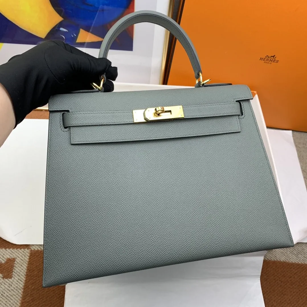 Hermes Kelly 28 Sellier Epsom Grey Bag Hermes Kelly 28 Sellier Epsom Grey Bag