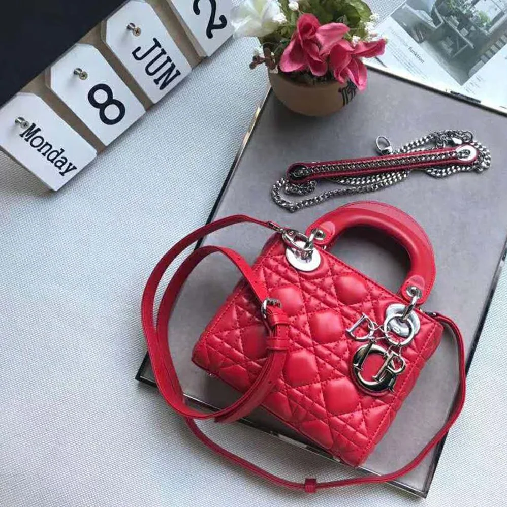 Dior MY ABCDIOR Lambskin Bag for Women in Red