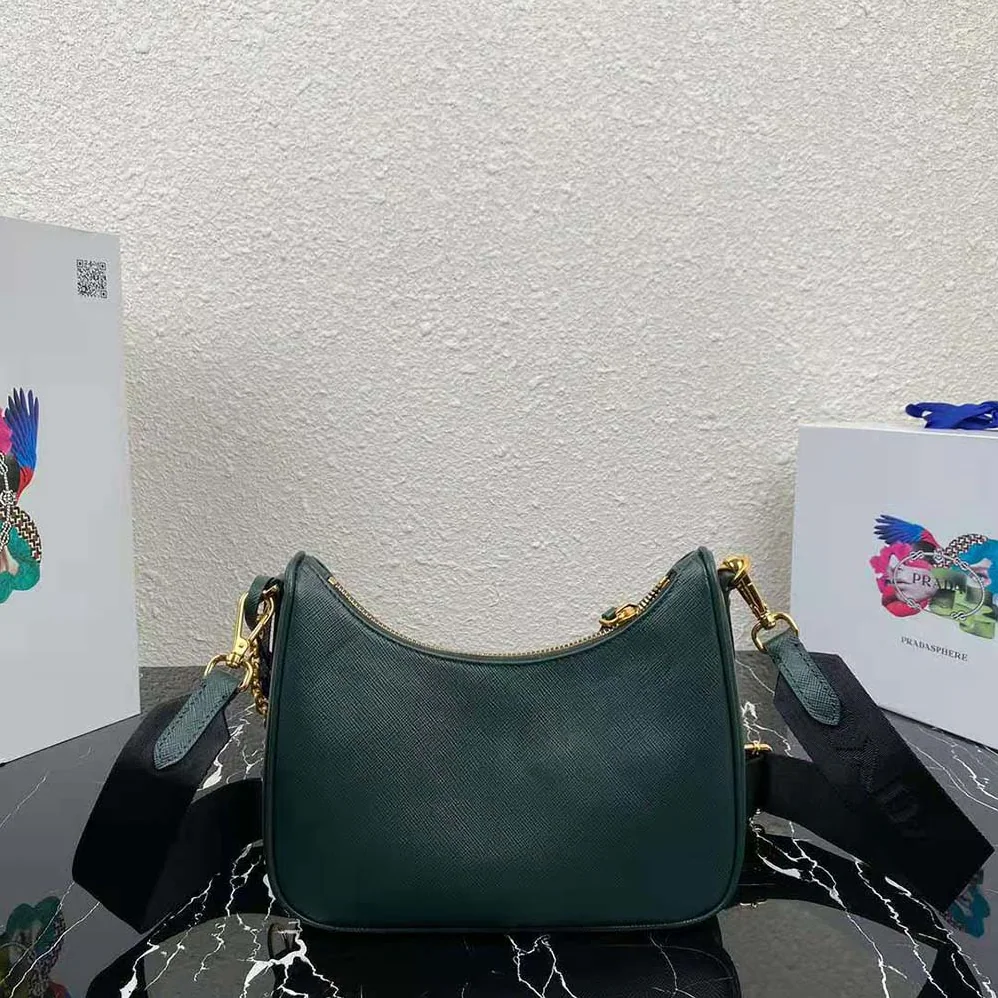Prada Prada Re-Edition 2005 Saffiano Leather Bag for Women in Green Prada Prada Re-Edition 2005 Saffiano Leather Bag for Women in Green