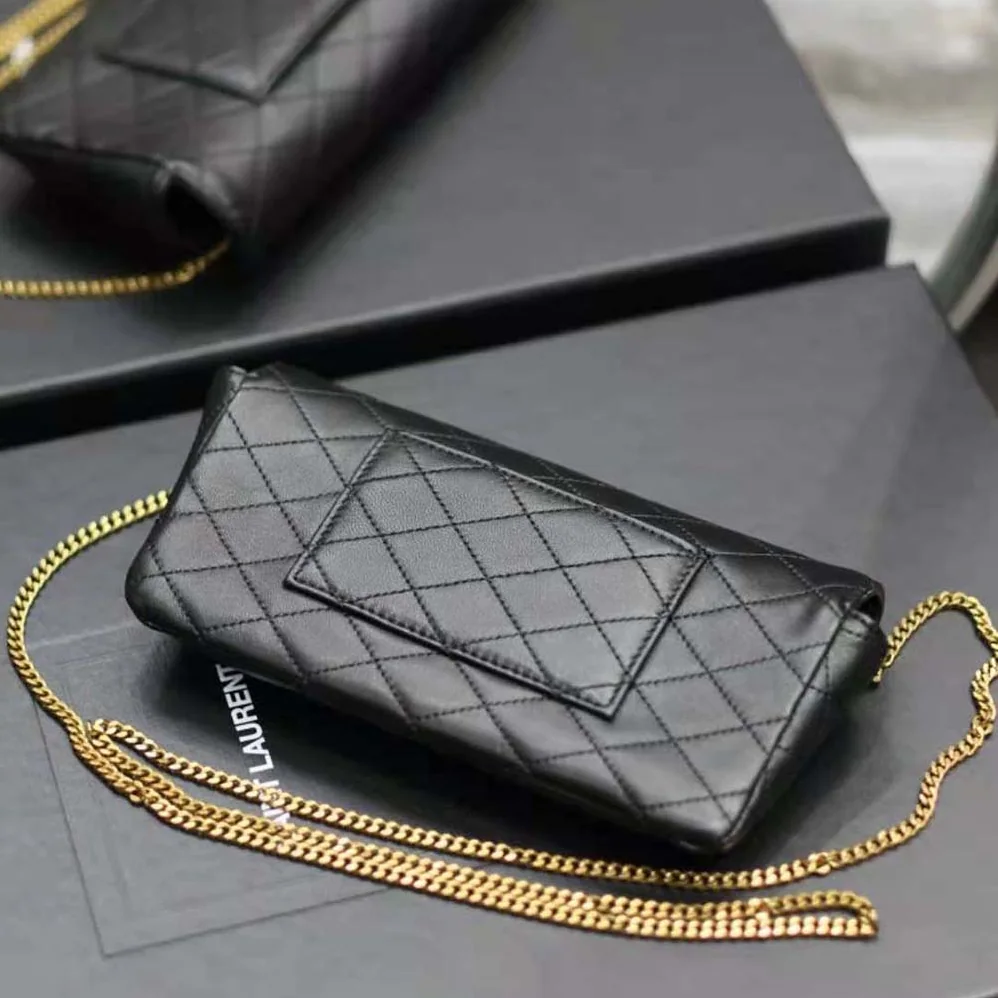 Saint Laurent YSL Gaby Phone Holder in Quilted Leather for Women
