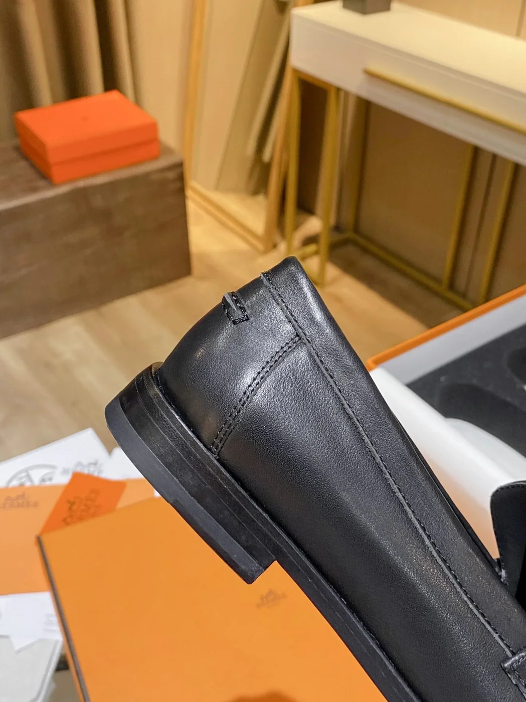 Hermes Destin Loafers Black