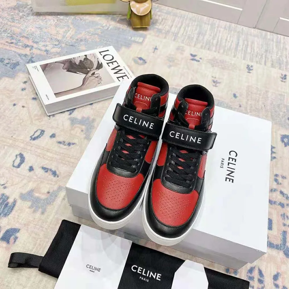 Celine CT-03 High Sneaker with Scratch in Calfskin for Men in Black Celine CT-03 High Sneaker with Scratch in Calfskin for Men in Black