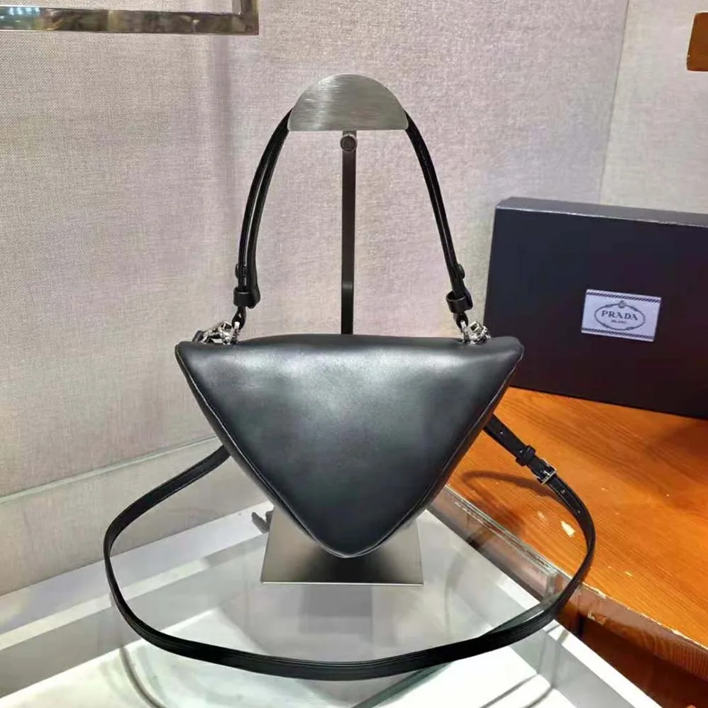 Prada Padded Nappa Leather Handbag for Women in Black