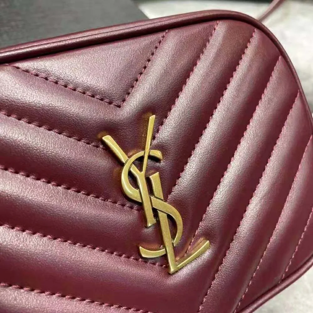 Saint Laurent YSL Lou Belt Bag in Matelasse Leather for Women in Maroon Saint Laurent YSL Lou Belt Bag in Matelasse Leather for Women in Maroon