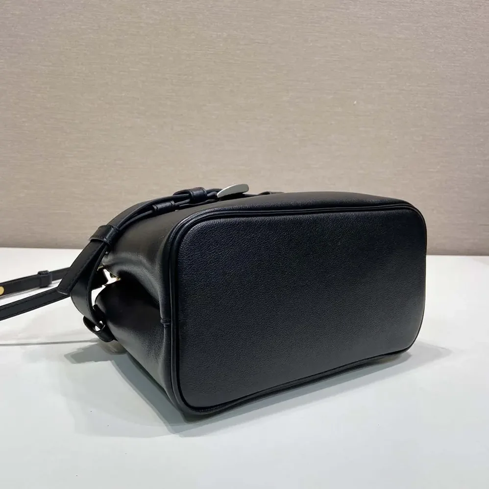 Prada Wome Buckle Small Leather Bag With Belt in Black Prada Wome Buckle Small Leather Bag With Belt in Black