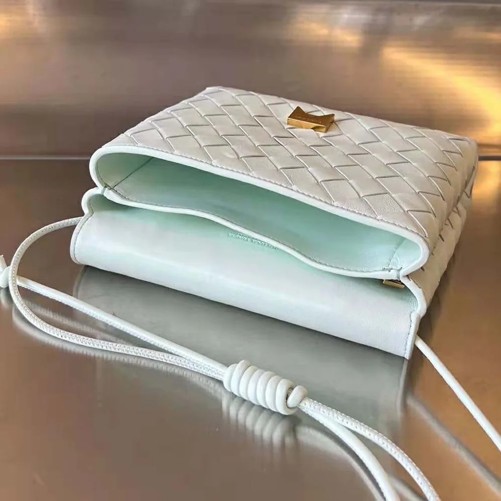 Bottega Veneta Mini Intrecciato Cross-Body Bag for Women in White