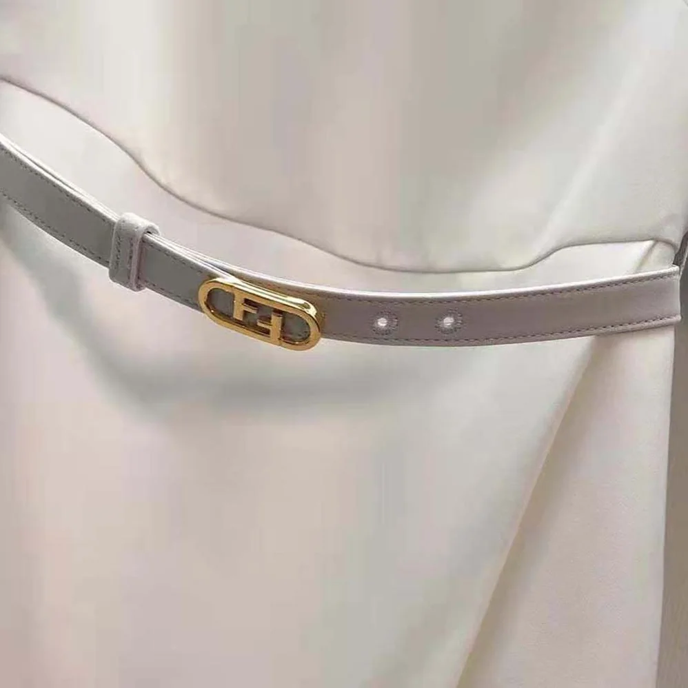 Fendi White Wool and Silk Dress with Fitted Waist and Cross for Women in Over Skirt