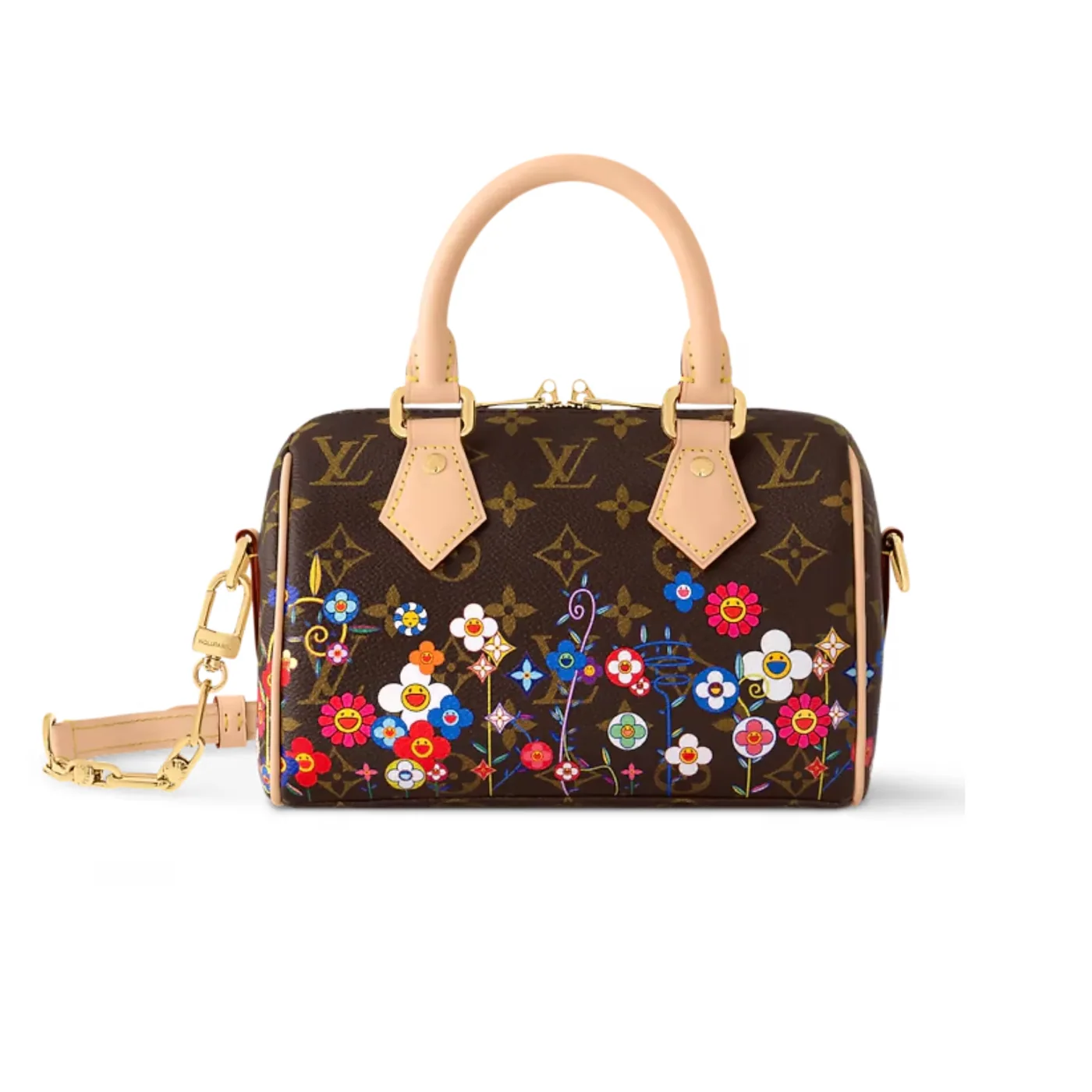 Louis Vuitton LV x TM Speedy Bandouliere 20 Top Handle Bag in Monogram Canvas Gold Hardware Louis Vuitton LV x TM Speedy Bandouliere 20 Top Handle Bag in Monogram Canvas Gold Hardware