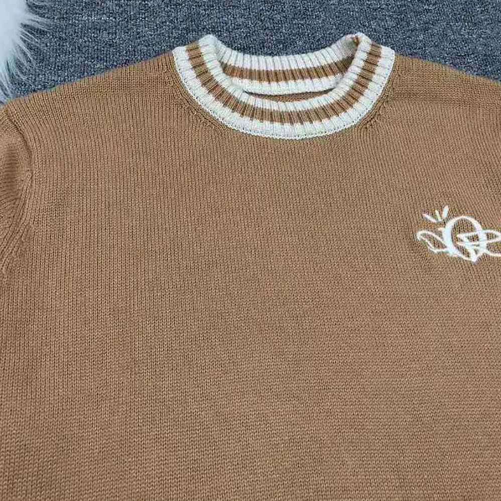 Dior Cactus Jack Dior Sweater Coffee Brown Cashmere Jersey for Men