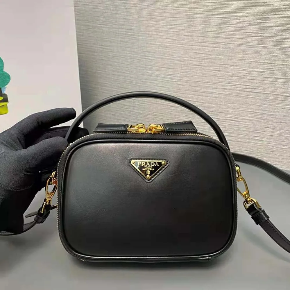 Prada Odette Leather Mini-bag for Women in Black Prada Odette Leather Mini-bag for Women in Black