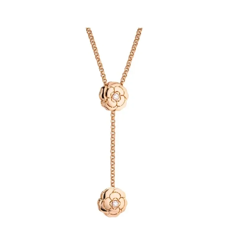 Chanel Les Infinis De Camélia Necklace Yellow Gold