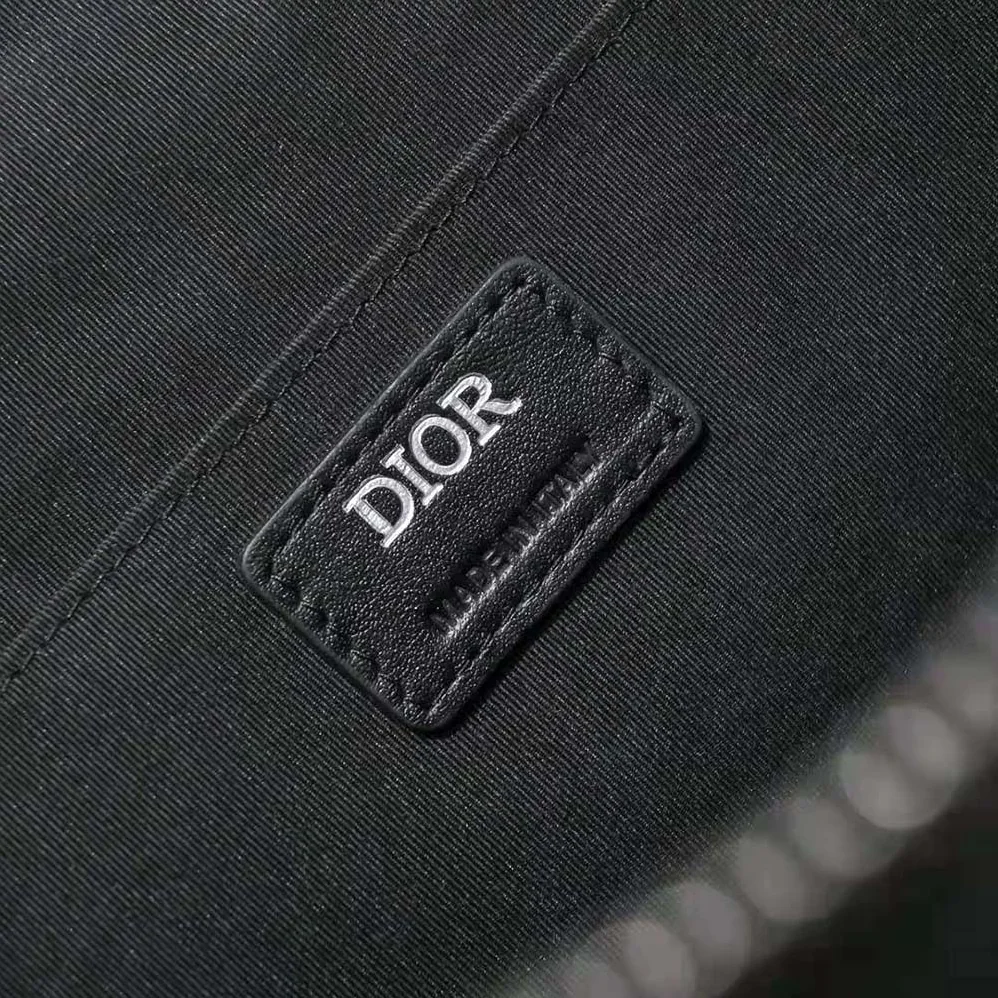 Dior Lingot Briefcase Black CD Diamond Canvas and Smooth Calfskin for Men