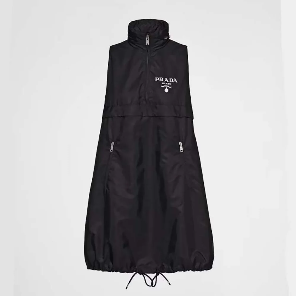 Prada Re-Nylon Mini-Dress for Women in Black