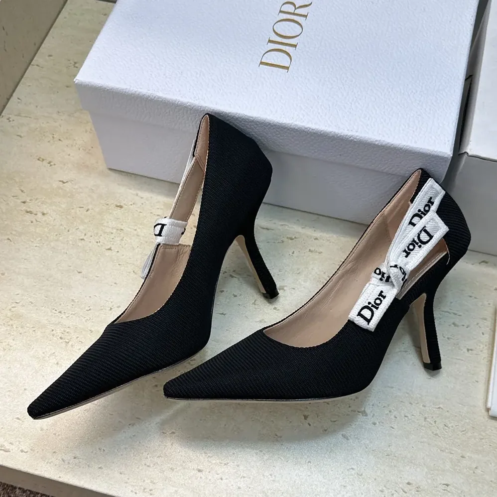 Dior J'Adior Pump Black Technical Fabric for Women Dior J'Adior Pump Black Technical Fabric for Women