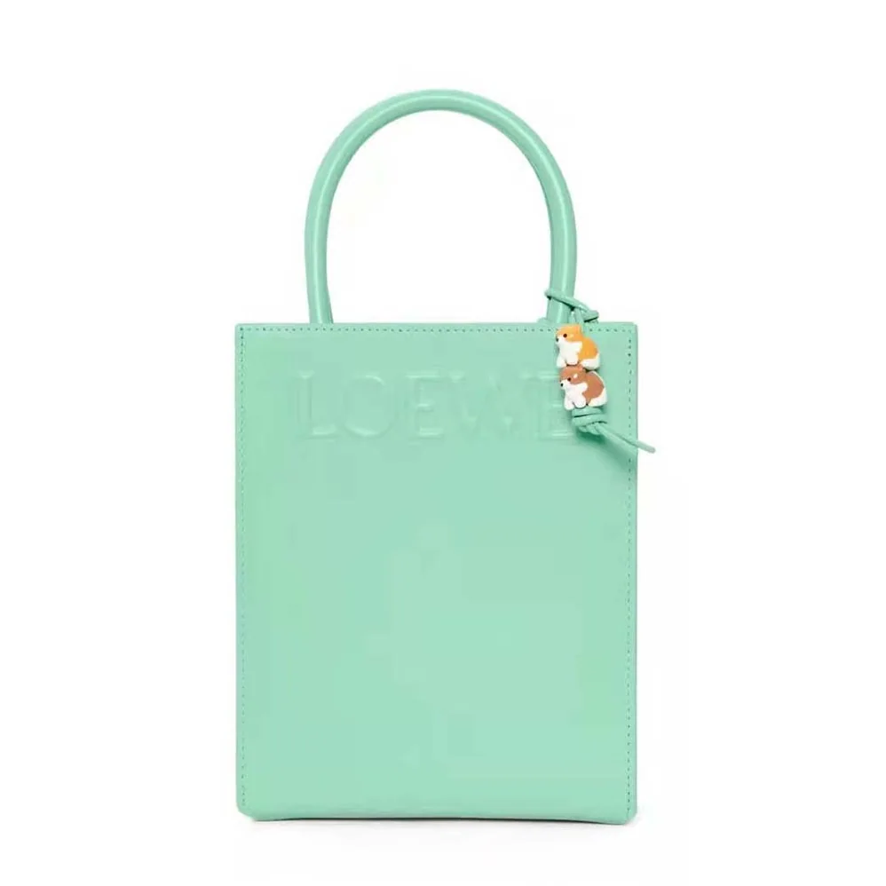 Loewe Standard A5 Tote in Sleek Calfskin for Women in Aqua