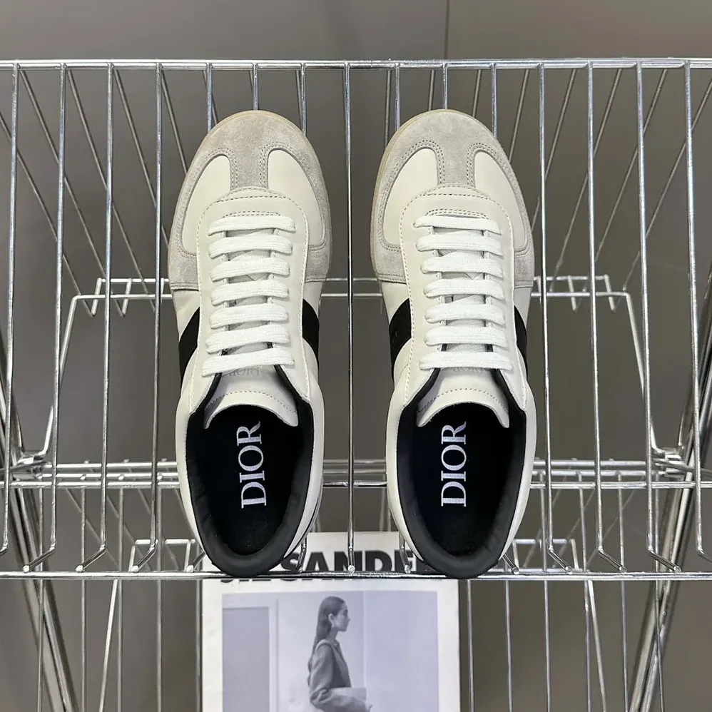 Dior B01 Matchpoint Sneaker Black and White Smooth Calfskin with Gray Suede for Men Dior B01 Matchpoint Sneaker Black and White Smooth Calfskin with Gray Suede for Men